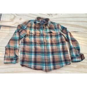 Prana Long Button Full Zip Lined Jacket Sweater Women's Multicolor Sz.‎ Large L